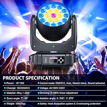 週末限定特価❗️Moving Wash 19×15w 【ムービングライト】 週末限定特価❗️Moving Wash 19×15w 【ムービングライト